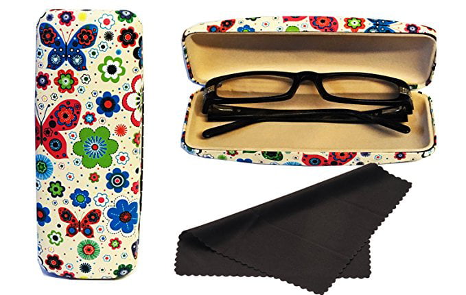 Built-In Mirror-By OptiPlix Dual Glasses Case for Two Frames