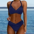 thumbnail image 2 of KONDYS Women Two Piece Bathing Suits Push Up Bikini Set Swimsuit Vintage Swimwear Stylish Breathable Women's Beachwear, 2 of 5