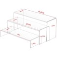 thumbnail image 2 of xianyou-3 PCS Clear Acrylic Risers Can be Suitable for Event Parties, Weddings, Dessert Food, Birthday Cake Display, Acrylic Risers for Display Home Decor, Models, Jewelry, CosmeticsShoe Risers Retai, 2 of 4