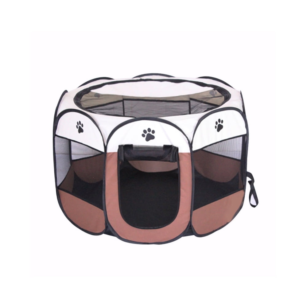BODISEINT Portable Pet Playpen, Dog Playpen Foldable Pet Exercise Pen