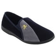 thumbnail image 1 of Zedzzz Mens Aaron Twin Gusset Velour Slippers, 1 of 6