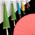 thumbnail image 6 of OIUR 20/30/40/60/85CM Colorful Paper Umbrella Chinese Style DIY Crafts Decorative Oil-paper Painting Umbrella Bamboo Handle Oriental Parasol Party Favors, 6 of 7