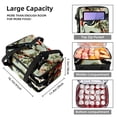 thumbnail image 3 of Woodpecker Double Layered Insulated Lunch Bag with Two Compartments - Large Capacity Refrigerated Meal Bag for Hand Carry - 7.1x11.4x16.1 Inches, 3 of 6