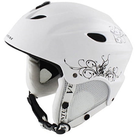 Ventura Skiing/Snowboarding White Helmet, Adult