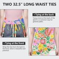 thumbnail image 6 of Pioneer Flower Floral Print Pattern Apron-Garden Aprons for Women with Pockets-Cotton Linen Waterproof Kitchen Cooking Gardening Aprons Adjustable for Kitchen,Cooking,BBQ and Salon 33x27 Inch, 6 of 7