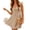Beige, variant on CHUMUD Short Dresses for Women Stretch Ruffle Sleeveless Square Neck Flowy A Line Mini Dress Summer Outfits