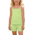 thumbnail image 2 of Cethrio Girls Outfit Sets 2 Piece, Soft Sleeveless Casual Kids Summer Clothing Sets Mint Green Size 5T, 2 of 8