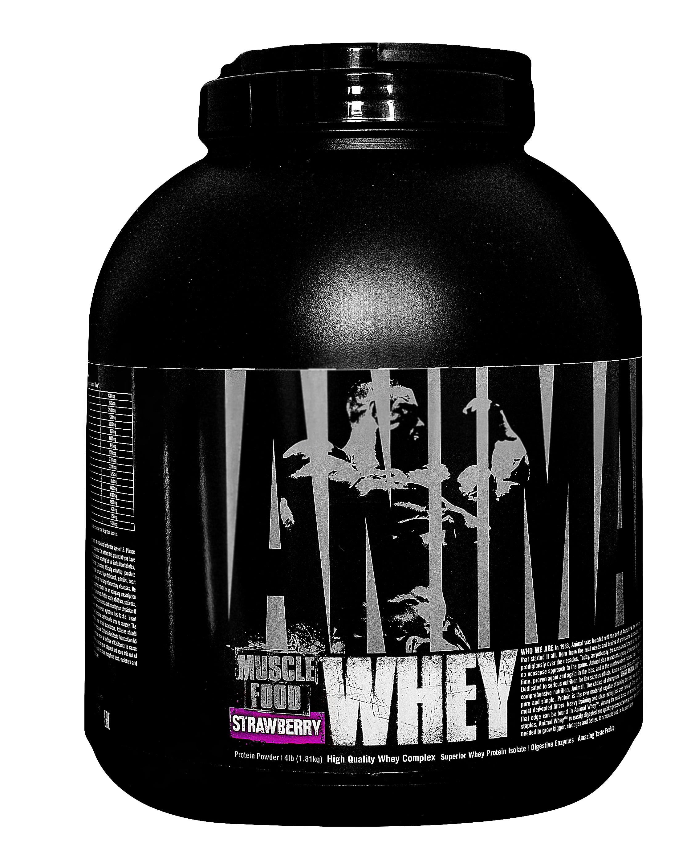 Universal Nutrition Animal Whey, Strawberry, 4 Lbs - Walmart.com