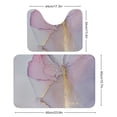 thumbnail image 3 of Pink Fluid Texture Bathroom Rugs Set 2 Pieces, Bathroom Set - Quick Drying Bath Mat And U-Shaped Toilet Rug, Water Absorbent Bath Carpet For Bedroom Floor Living Room, Machine Washable, 3 of 6