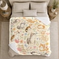 thumbnail image 4 of Playful Cats Heart Among Autumn Flowers Watercolor, Playful Pet Portrait Pattern, Warm Flannel Blanket for Living Room and Bedroom, Cat Lovers Thanksgiving Gift, Pet Lover Home Decor, 4 of 7