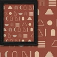 thumbnail image 2 of 3S Brother's Home Décor Curtains BOHO Design Set of 2 Panels Velvet Look Hanging Back Tap and Rod Pocket Décor Nursery Room Bedroom Kitchen Window - Made in Turkey 34Brick (52"Wx63"L), 2 of 6