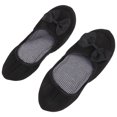 thumbnail image 4 of Pantuflas plegables portátiles para mujer, de 24,5 cm, para viaje, interiores, de algodón, con suela silenciosa, talla única (negro), 4 of 6