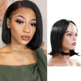 thumbnail image 4 of Perruques Droites pour Femmes Perruque Frontale Transparente Sans Colle Cheveux A7, 4 of 8