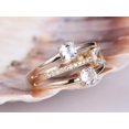 thumbnail image 3 of HeartsAndYou 3 Stone Split Shank Engagement Ring for Women 2ct Cushion Cut Moissanite 18k Rose Gold over Silver, 3 of 6