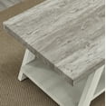 thumbnail image 4 of Roundhill Furniture Athens Wood Coffee Table with Shelf Weathered Gray/Beige, 4 of 5