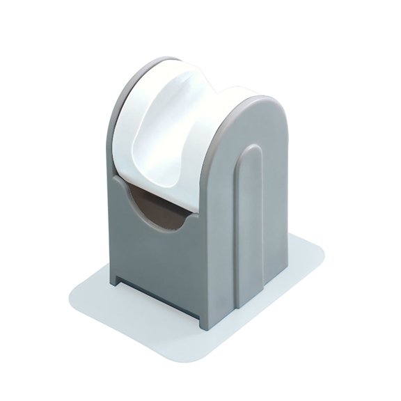 Qyaukm Handheld Shower Holder Wall Mount Plastic Gray
