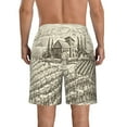 thumbnail image 3 of Kll Vineyard Landscape Men'S Casual Summer Beach Shorts Hawaiian Shorts With Pockets-Small, 3 of 9