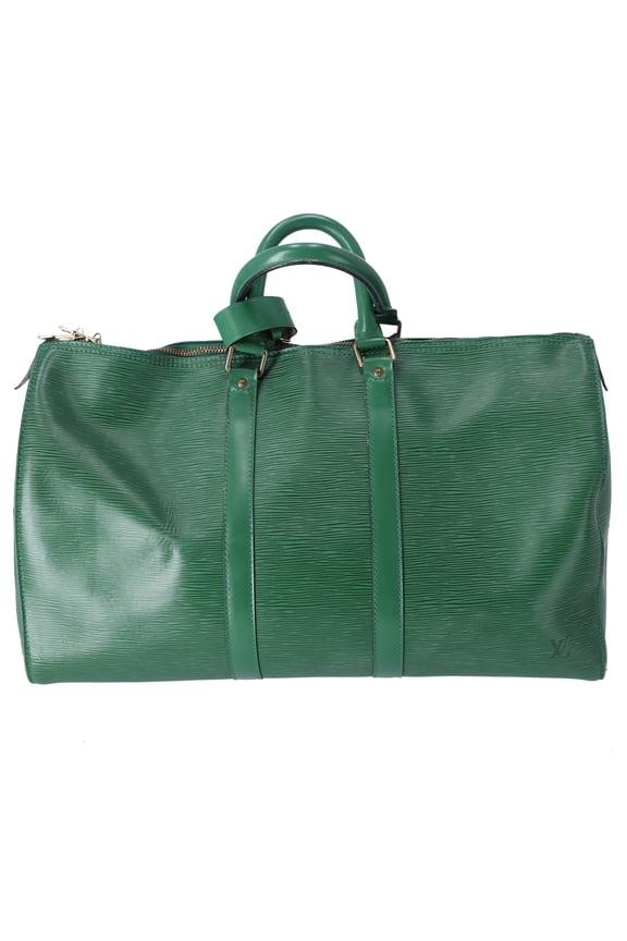Pre-Owned Louis Vuitton Keepall 50 Epi Boston Bag M42964 Borneo Green Leather
