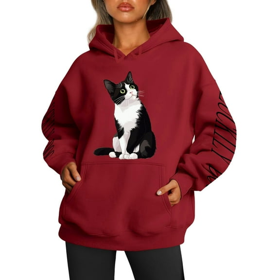 Hoodies for Women plus Size Shirts Women Large Hoodies Long Fuzzy Sweater Large Hoodie Funnel Neck Sweatshirt Hoodie Cute Pullovers for Sweatshirts Teens plus Size Rose Wine 3XL
