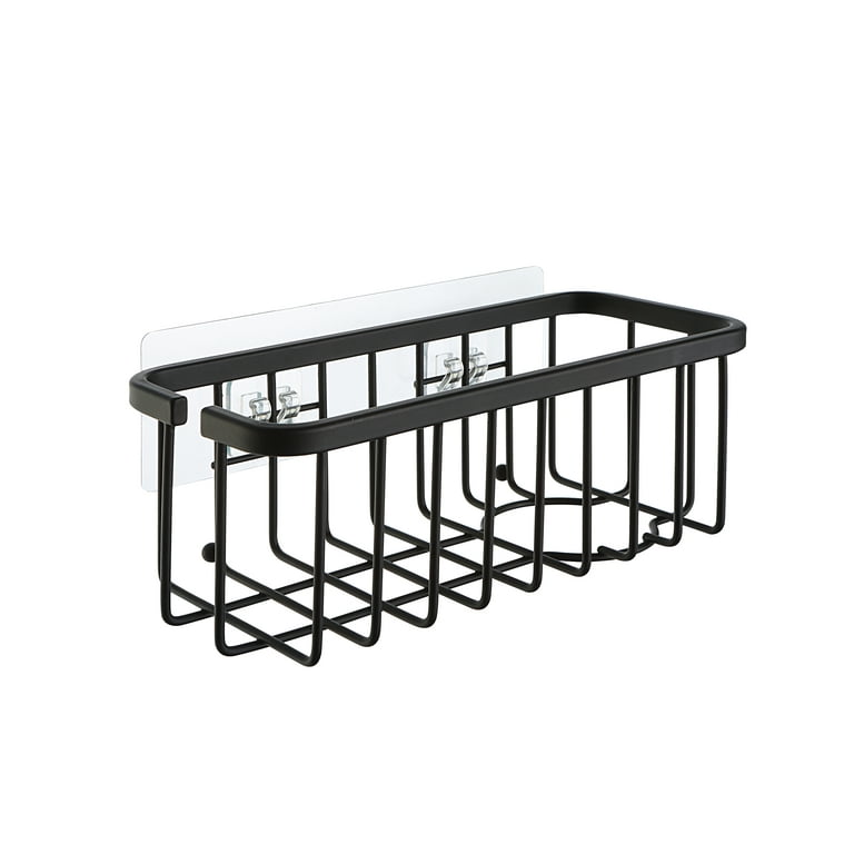 SunnyPoint NeverRust Sink Sponge Holder - Stainless Steel Organizer With Suction & Adhesive Mount, 7.48"x3.3"x2.75"