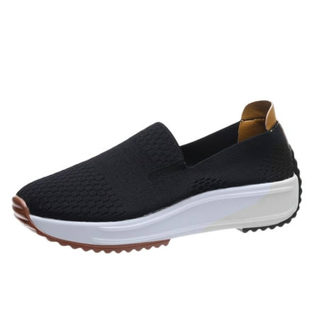 

Sneakers for Women Women S Shoes Summer New Breathable Sports Shoes Women S Mesh Flying Woven Womens Sneakers Pu Black 39
