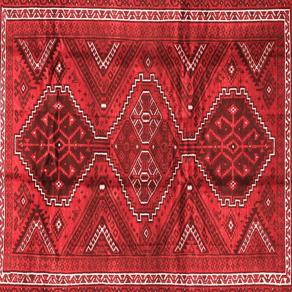 Ahgly Company Indoor Square Persian Red Traditional Area Rugs, 3' Square