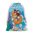 thumbnail image 1 of ¡Corre, Charlie Brown! Bolsa de regalo con cierre de cinta navideño para decoración de Navidad,50cm×80cm., 1 of 6