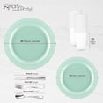 thumbnail image 3 of Smarty Had A Party 360 Piece Turquoise Plastic Dinnerware Set for 60 Guests, Includes Plastic Plates, Silverware Set, Clear Cups, Disposable Plates, Perfect for Weddings, Parties & Events, 3 of 7