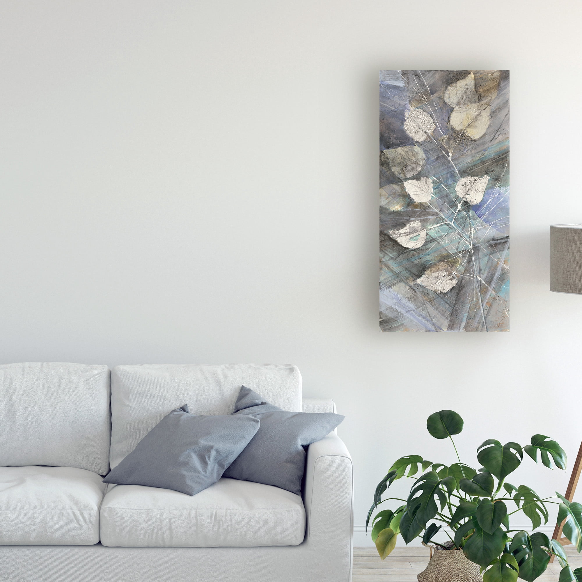 Albena Hristova 'Silver Leaves I' Canvas Art