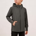 thumbnail image 6 of Ahabrexf Green Long Sleeve Kids Upf 50+ Sunscreen Jacket Lightw8 Zip-Up for Boys Girls Ages 3-4 Years, 6 of 8