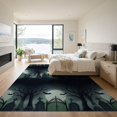 thumbnail image 3 of ODIKA 9'x12' Washable Area Rug Graveyard Scene With Horror Moon Gate Border Halloween Gothic Refined Structured for Dining Room, Basement, Large Office, Non-Slip Chair-Friendly, 3 of 7