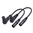 thumbnail image 2 of 4Pcs 3 Pin XLR Right Angle Male to Female Plug Microphone Audio Cable 90 Degree XLR Female to Straight XLR Male Cable, 2 of 8