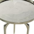 thumbnail image 6 of DecMode Contemporary Silver Aluminum Accent Table with Tripod Base, 16"W x 25"H, 6 of 13