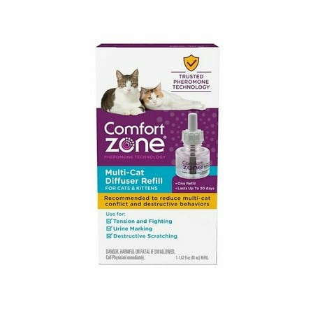 Comfort Zone Multi-Cat Diffuser Refill Reduces Conflict & Destructive Behaviors