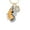 C, variant on Large Orange & Black Flying Butterfly - A - Gold Tone Crystal Initial Sophia Necklace, 18"+1"