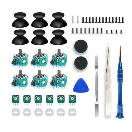 Analog 3D Joysticks Replacement for PS5 Controller, Joysticks Part with Repair Screwdriver Kit for PS5 Controller