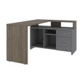 thumbnail image 1 of Bestar Equinox 56W L-Shaped Desk in walnut grey & slate, 1 of 7