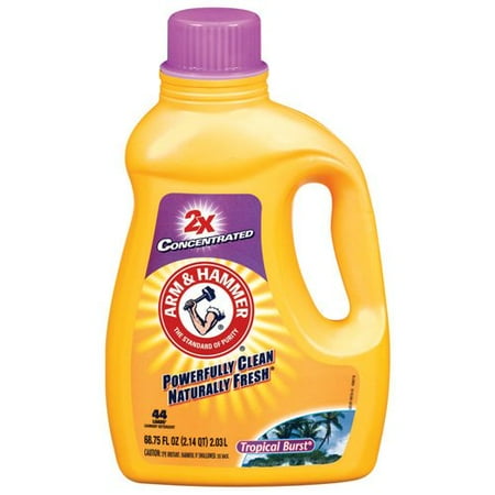 Arm & Hammer 2x Concentrated Liquid Laundry Detergent, Tropical Burst, 68.75 fl oz