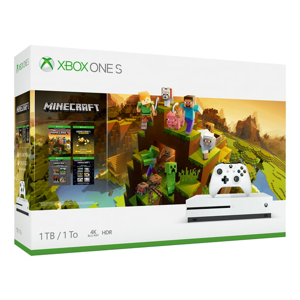 Microsoft Xbox One S 1tb Minecraft Creators Bundle White 234 00655 Walmart Com Walmart Com - shopus roblox ultimate gift bundle
