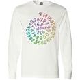 thumbnail image 3 of Inktastic Pi Day Pi Numerals in Rainbow Spiral Long Sleeve T-Shirt, 3 of 5