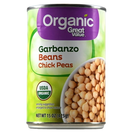 (4 Pack) Great Value Organic Garbanzo Beans, 15 (Best Way To Cook Garbanzo Beans)