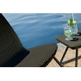 thumbnail image 5 of Keter Rio Resin 3 - Piece Conversation Set, All - Weather Plastic Patio Lounge Furniture, Brown Rattan, 5 of 19