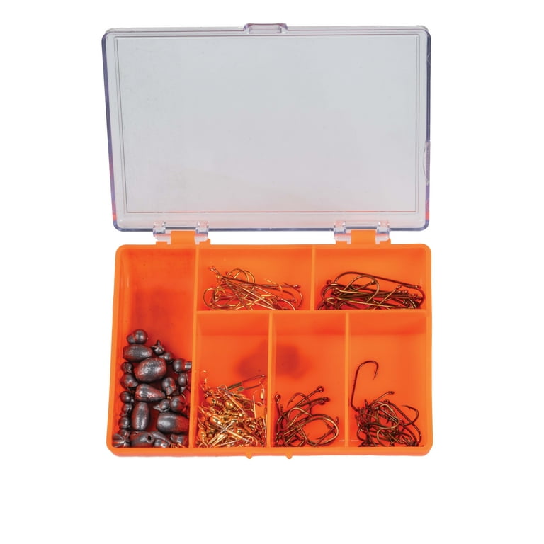 Ozark Trail 122-Piece Fishing Tackle Kit with Hooks Swivels Sinker