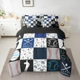 thumbnail image 2 of Manfei Modern Baseball Teens Twin Bedding Sets 7-Piece, Ball Sports Lover Bedding Comforter Set, Cartoon Patchwork Reversible Sheet Sets, Ultra Soft Home Decor, 2 of 7