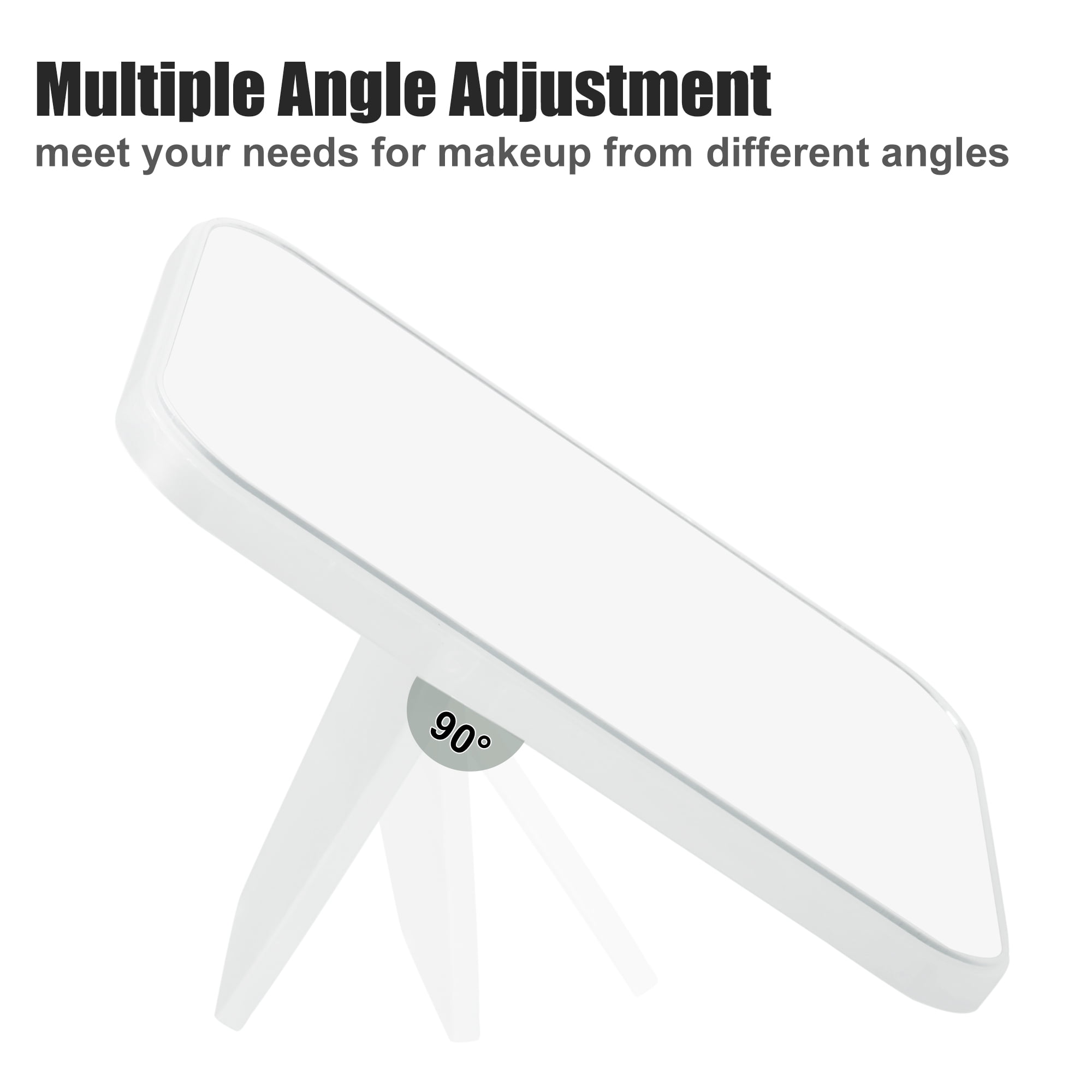 Unique Bargains 1Pc Foldable Makeup Mirror 8"x6" Transparent