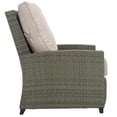 thumbnail image 5 of Safavieh Landon Outdoor Coastal Aluminum Recliner Chair, Gray Brown/Light Gray, 5 of 12