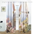 thumbnail image 2 of Rabbit Flowers White Black Out Curtains 84 Inch Length Curtains for Sliding Glass Doors Bedroom Living Room 2 Pack, 2 of 6