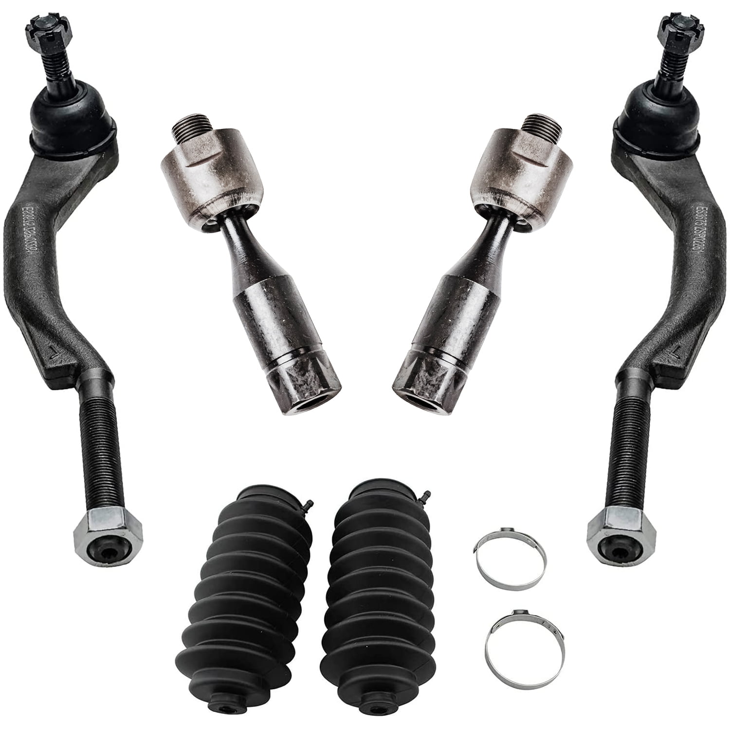 Front Steering Kit Set of 6 Bellow Boots Inner /& Outer Tie Rods for Honda Acura