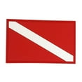 thumbnail image 1 of 1 Pieza de Buceo Bandera Insignia de Chaleco para Chaleco Chaqueta Sunnimix Parche de bandera de buceo rojo blanco 8 x 5 cm, 1 of 8