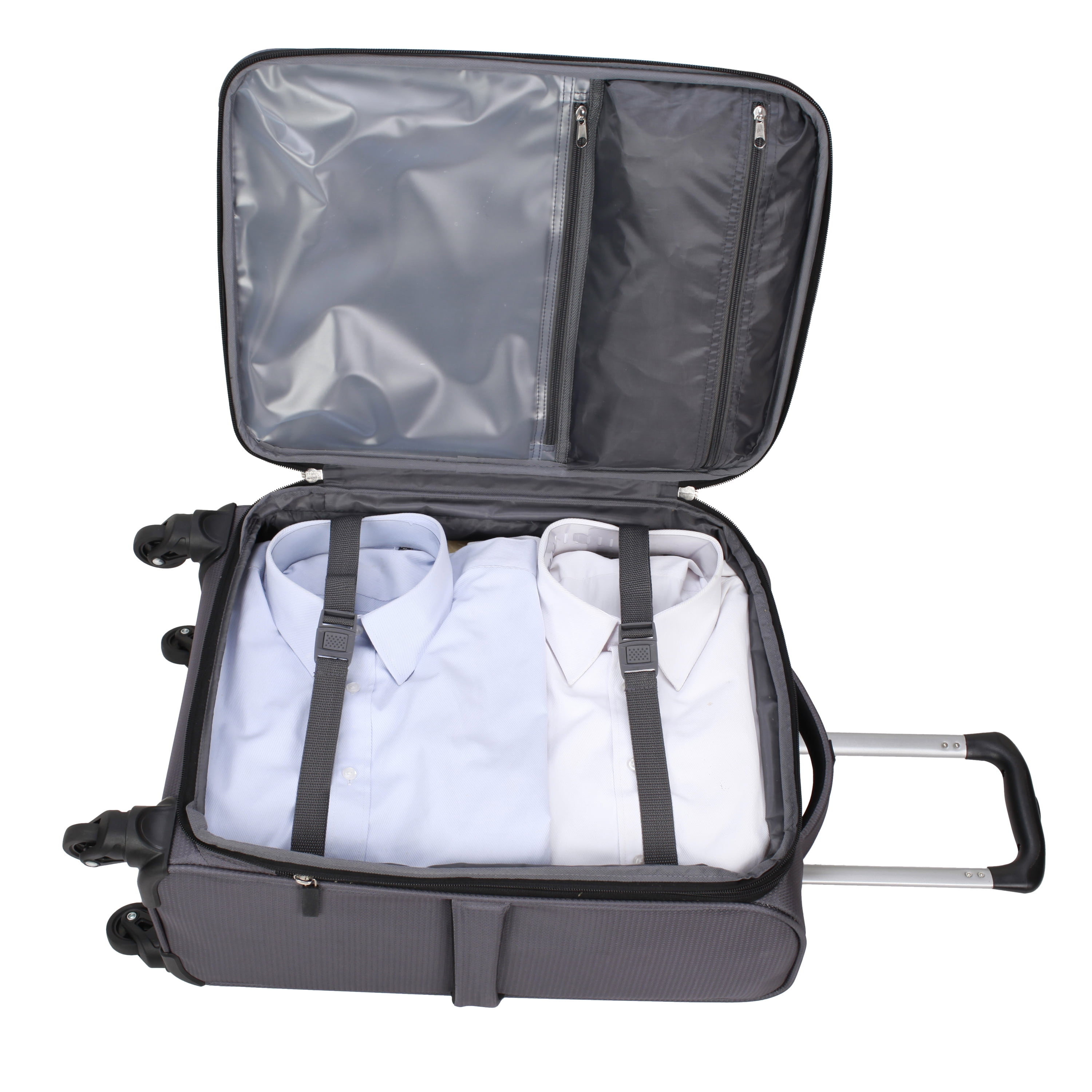 Protege 30 inch Lightweight Softside Travel Upright Checked Luggage, Grey, Adult
